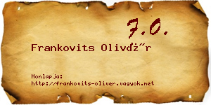 Frankovits Olivér névjegykártya